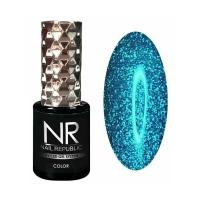 Nail Republic гель-лак для ногтей Color, 10 мл, 10 г, 468 искрящийся персидский зеленый