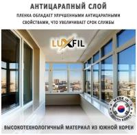 Пленка зеркальная, Солнцезащитная пленка для окон R SILVER 50 LUXFIL (серебристая). Размер: 75х500 см. Толщина: 56 мкм. Пленка на окна самоклеящаяся