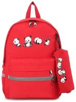 Подростковый рюкзак «Панды New» 444 Red