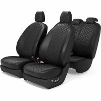 Чехлы на сиденья для Мазда 3 БП (Mazda 3 BP 2019-2024) / AutoKot / P3BPSd19rombblk