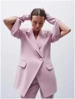 Пиджак FASHION REBELS, средней длины, силуэт прямой, размер M, розовый