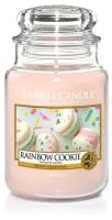 Свеча большая в стеклянной банке Радужное печенье Rainbow cookie 623 гр / 110-150 часов