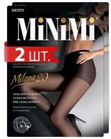 Колготки MiNiMi Milana, 20 den, с шортиками, 2 шт., черный