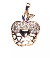 Кулон на шею подвеска на цепочку женская бижутерия под золото яблочко Ксюпинг x120233-4