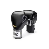 Боксерские перчатки Everlast тренировочные Pu Pro Style Anti-Mb черные 12 унций 12 унций