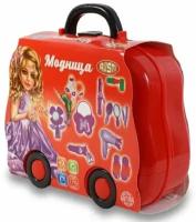 Набор для девочек Модница в чемодане для сюжетно-ролевых игр / Детский набор Салон красоты с игровыми игровыми инструментами стилиста в подарок
