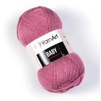 Пряжа для вязания YarnArt Baby (ЯрнАрт Беби) - 5 мотков 3017 брусничный, гипоаллергенная для детских изделий, 100% акрил, 150м/50г