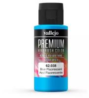 Краска Vallejo серии Premium Color - Fluorescent Blue 62038 (60 мл)