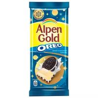 Шоколад Alpen Gold OREO белый и молочный шоколад, 90 г