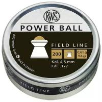 Пули RWS Power Ball 4,5 мм, 0,61 грамм, 200 штук