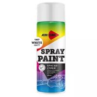 Краска Aim-One Spray paint, белый матовый, матовая, 450 мл, 1 шт