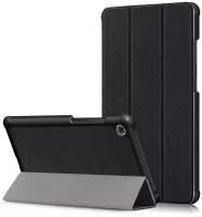 Чехол-обложка MyPads для Lenovo Tab M7 TB-7305i/x тонкий умный кожаный на пластиковой основе с трансформацией в подставку черный