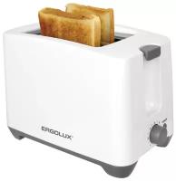 Бело-серый( электрический тостер, двойной корпус, 220-240 В, 750 Вт) ERGOLUX ELX-ET02-C31 (1 шт.)