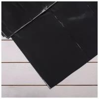 Плёнка полиэтиленовая, техническая, толщина 150 мкм, 3 × 10 м, рукав (1,5 м × 2), чёрная, 2 сорт, Эконом 50 %