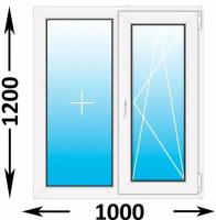 Пластиковое окно Veka WHS двухстворчатое 1000x1200 (ширина Х высота) (1000Х1200)