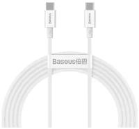 Кабель для передачи данных / быстрой зарядки / Baseus Superior Series Fast Charging Data Cable Type-C to Type-C 100W 2m White CATYS-C02