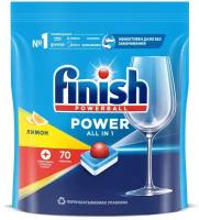 Таблетки для мытья посуды Finish Power для посудомоечной машины, Лимон, 70 шт