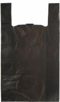 Пакет-майка Комус ПНД черный 30 мкм (40+18x70 см, 50 шт)