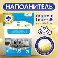 Наполнитель Organic Team Multi-cat Formula для кошачьего туалета из маниоки, комкующийся, растительный, суперкомок для котят и кошек, смываемый 7 л