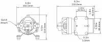 SeaFlo Помпа водоподающая мембранная SeaFlo, 24 В, 5.5 л/мин, 5.5 бар, 4 А SFDP201508035