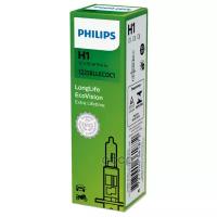 PHILIPS 12258LLECOC1 Лампа H1 (55W) P14,5s Long Life EcoVision 12V 12258LLECO C1