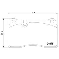 Дисковые тормозные колодки передние Textar 2409801 для Volkswagen Touareg (4 шт.)