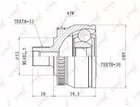 LYNX CO1201A ШРУС наруж AUDI A4 1.6-1.9TD 95-00/A6 1.8-T 97-05, SKODA SUPERB 2.0 02-08, VW PASSAT 1.6-2.3 96-0