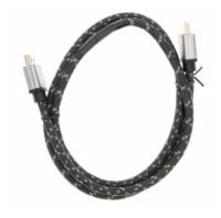 Кабель Hama аудио-видео H-205238 HDMI (m)/HDMI (m) 1м. Позолоченные контакты черный/серый (уп:1шт) (00205238)