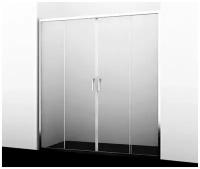 Душевая дверь, хром, прозрачное стекло, WasserKRAFT Lippe 45S09