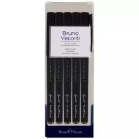 Набор из 5-ти ручек BrunoVisconti, гелевые, 0.5 мм, черные, Égoïste. BLACK, Арт. 20-0133-5