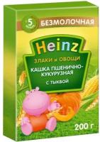 Каша безмолочная Heinz (Хайнц) пшенично-кукурузная с тыквой с 5 мес 200 г