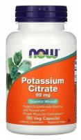 Now Foods Potassium citrate калий цитрат, 99 мг, 180 капсул