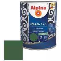 ALPINA Эмаль алкидно-уретановая по ржавчине 3 в 1, RAL 7040 серый (2,5л)