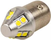 Автолампа диод S25 (P21W) 12-24V 10 SMD диода BAY15d 2-конт биполярная Белая SKYWAY Противотуманные, стопы, задний ход, повороты, S08202094