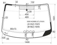 Стекло Лобовое (Молдинг) Volkswagen Caddy 03-20 XYG арт. 8581AGNBLVZ LFW/X