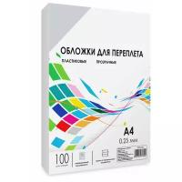 Обложка для переплета гелеос PCA4-250 пластиковая, A4, 100 шт (PCA4-250)