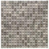 Мозаика из мрамора Natural Mosaic M034-15P серый квадрат глянцевый