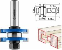 ЗУБР 41x19мм, хвостовик 12мм, фреза комбинированная пазо-шиповая