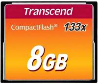 Карта памяти Transcend Compact Flash 8 ГБ, R/W 20/18 МБ/с