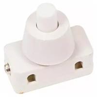 Выключатель-кнопка 250В 2А (2с) ON-OFF бел. (PBS-17A) (для настольной лампы) Rexant 36-3012