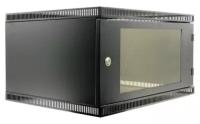 Шкаф коммутационный NT WALLBOX LIGHT 6-65 B (176961) настенный 6U 600x520мм пер. дв. стекл несъемн. бок. пан. направл. под закл. гайки 30кг черный 470мм 16