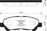 Колодки тормозные задние Sangsin Brake SP2136