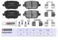 Комплект тормозных дисковых колодок задн. с уст. комплектом и смазкой для суппортов Ford Focus II 05-, Ford Galaxy (WA6) 06-, Ford Kuga I 08-, Ford M MARSHALL M2624537