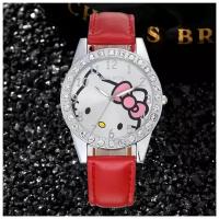 Часы наручные Хеллоу Китти Hello Kitty красные