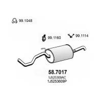 Задний резонатор глушителя -Эконом- SEAT TOLEDO 1.4i 10/1997 ASSO 587017b