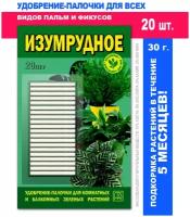 Удобрение для пальм и фикусов. Азотное для роста и развития зеленной массы. Удобрения для комнатных и домашних растений. Серия изумродное