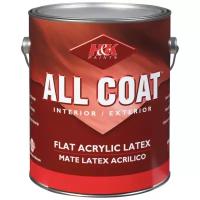 Краска акриловая латексная ACE Paint H&K Paint. All Coat Flat Interior/Exterior матовая Ultra White 3.78 л