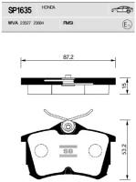 Колодки тормозные задние SP1635 Sangsin Brake SP1635