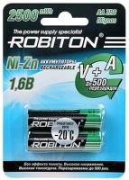 Аккумулятор Robiton LR6 AA (2500 mWh) 1500 mAh Ni-Zn 1,6V (уп 2 шт)