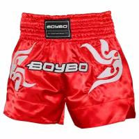 Шорты Boybo Шорты для тайского бокса, размер XXXS, красный